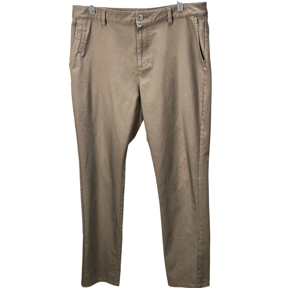 Men's Vuori Size 36 Gray Meta Chino Performance Technical Pants Athleisure Golf